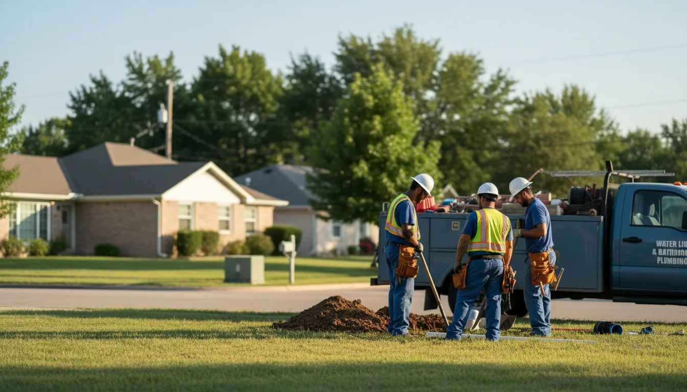 Residential water line and bathroom plumbing service in Solano, NM